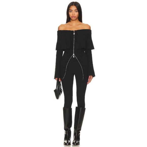 House of Harlow 1960 x REVOLVE Akari Off Shoulder Sweater in Black - Picture 4 of 4